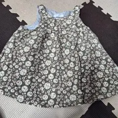 bébé réduction 花柄ワンピース 80　ジャンパースカート