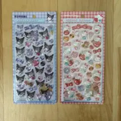 【正規品】サンリオ　第二弾　ボンボンドロップシール　キティ赤　クロミ　2枚セット