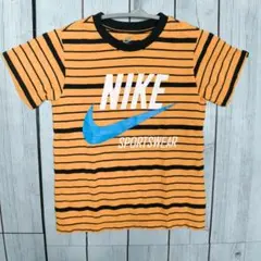 ナイキ キッズ Tシャツ 110 ボーダー オレンジ 黒 フーセンウサギ 半袖のサムネイル