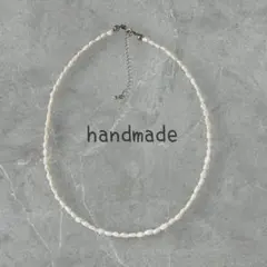 国産　本真珠　淡水パール ネックレス アジャスター付き　ツヤあり