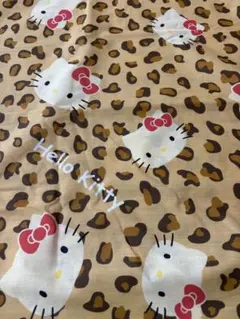キティ　生地　2002 平成　レトロ　当時品 サンリオ ハローキティヒョウ柄生地 平成レトロ当時物 - メルカリ