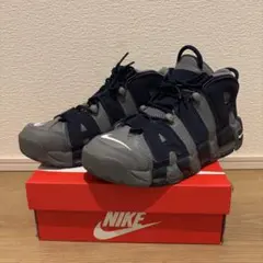 NIKE AIR グレー ×ネイビー　モアテン　モアアップテンポ　27cm