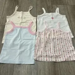 女の子 肌着 キャミソール 4枚セット 洗い替え 保育園 幼稚園 こども園 95