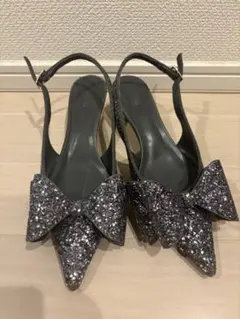 snidel グリッター　リボン　ミュール　パンプスのサムネイル