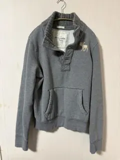 Abercrombie & Fitch グレー ハーフジップセーター