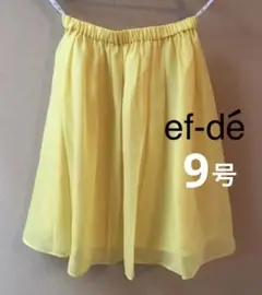 ef-de エフデ 膝丈スカート 黄色 イエロー 9号のサムネイル