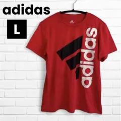 adidas 【L】アディダス レッド 半袖 Tシャツ スポーツ 海外 赤