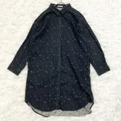 シネマクラブ CINEMACLUB シャツワンピース 花柄 コットン 日本製 L