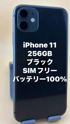 iPhone 11 256GB ブラック SIMフリー　バッテリー100%
