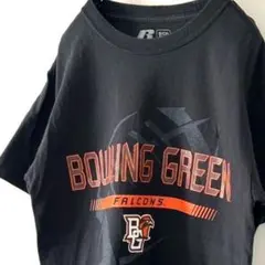 ラッセル ボーリング グリーン ファルコンズ Tシャツ ブラック 黒 古着