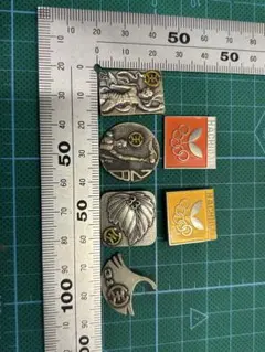 ピンバッジセット【ケース付】　八王子市民体育祭　ブローチ　ビンテージ　昭和レトロ