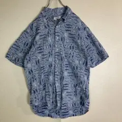 USA輸入　レトロ　ヴィンテージ感　SCHIATTI 魚柄 半袖総柄シャツのサムネイル