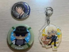 名探偵コナン 缶バッジ キーホルダーセット