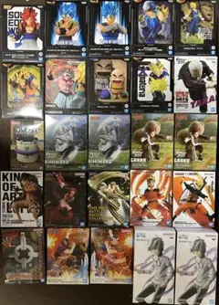 ドラゴンボール　ナルト　ワンピースフィギュアなどまとめ売り　25点