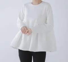 fitmore フィットモア　バルーン切り替えぺプラムトップス