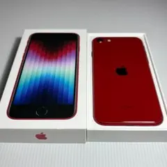 【極美品】iPhone SE 第3世代 64GB レッド バッテリー純正新品