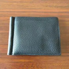 GANZO ブラック 二つ折り財布 マネークリップ ガンゾ 牛革（付属品なし