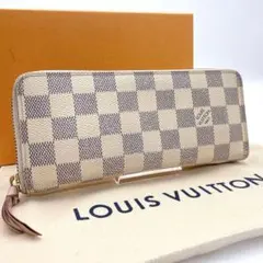 ルイヴィトン ダミエアズール ポルトフォイユ クレマンス 長財布 ピンク