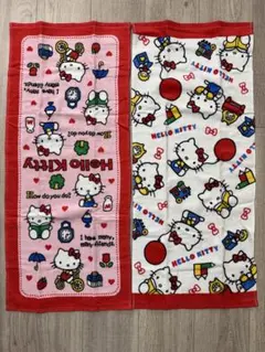 ☆新品☆ ハローキティ　フェイスタオル　サンリオ　レトロキティ　2枚セット
