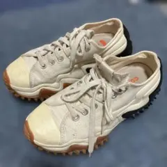 コンバース 厚底 ランスタ モーション ホワイト　ローカット　22.5cm