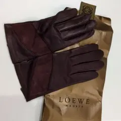 【稀少　未使用品】LOEWE レザー手袋 サイズ8 キャメルカラー 稀少 未使用品】LOEWE レザー手袋 サイズ8 キャメルカラー 稀少 未使用