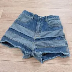 Y2K クラッシュデザイン デニムショートパンツ