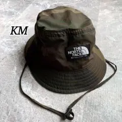 ザノースフェイス キッズ ハット 帽子 あご紐 カモフラ サイズ調節可能