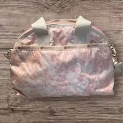 【美品】LeSportsacレスポ ボストンバッグ 2ウェイピンク 軽量 撥水