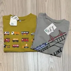 長袖カットソー 110cm 120cm 綿100% ２枚セット