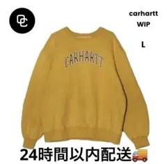 【美品】carhartt WIP カーハート アーチロゴ スウェット 黃 Ｌ