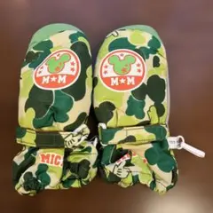 子供用 スキーグローブ ミッキー 迷彩柄 100-110cm