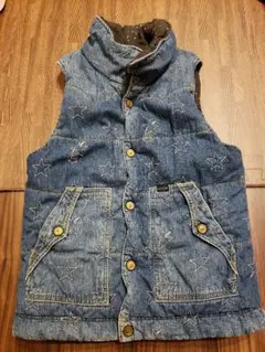 ロデオクラウンズ♡デニム中綿ベスト星柄