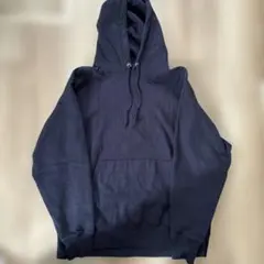 チャンピオン　リバースウィーブ　パーカー　ネイビー　US限定　目無し