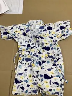 クジラ柄 甚平 90cm