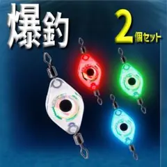 2個セット集魚灯 魚眼型 LED集魚灯 フィッシュアイ 発光 点滅 魚目型