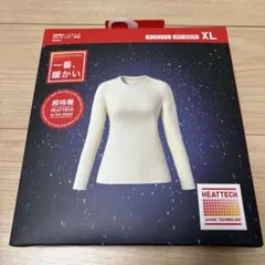超極暖ヒートテッククルーネックT長袖オフホワイト XL