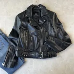 極美品 ZARA TRF 本革ライダースジャケット ブラック XS相当