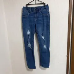 美品✨ダメージデニム スキニーパンツ ブルー サイズ5