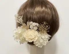 髪飾り ヘッドドレス 成人式 和装 振袖 ウェディング ドライフラワー 前撮り