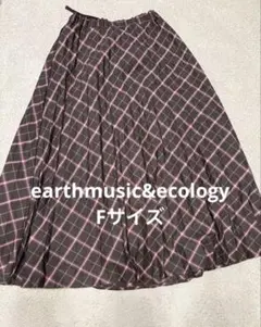 earthmusic&ecologyチェック柄 プリーツスカート