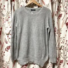 アンゴラ　長袖ニット　グレー　chocol raffine robe セーター