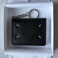 【未使用】メゾンマルジェラ キーリング カードホルダー レザー ブラック