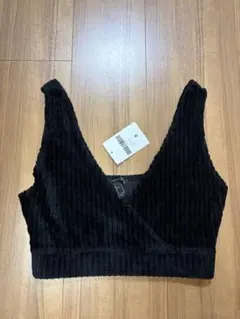 FOREVER 21 ベロアビスチェ ブラック Sのサムネイル