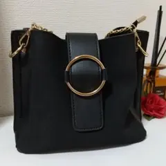 異素材コンビサークルハンドバック