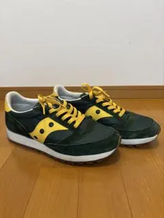 Saucony 緑/黄 クラシックランニングスニーカー【値段交渉可】