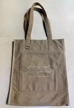 【未使用】grove　パイピングロゴキャンバストートバック