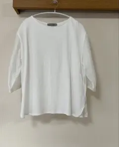 ナノユニバース　七分袖カットソー　 白　Fサイズ