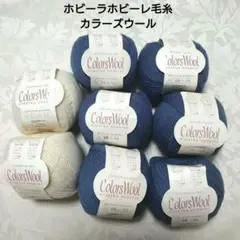 ホビーラホビーレ毛糸 カラーズウール 8玉