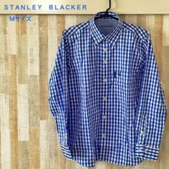 STANLEY BLACKER Mサイズ 長袖シャツ 青と白チェックのサムネイル