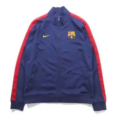 NIKE トラックジャケット FCバルセロナ ジャージ L ネイビー サイド